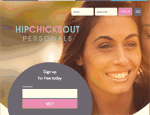 Tablet Screenshot of hipchicksoutpersonals.com